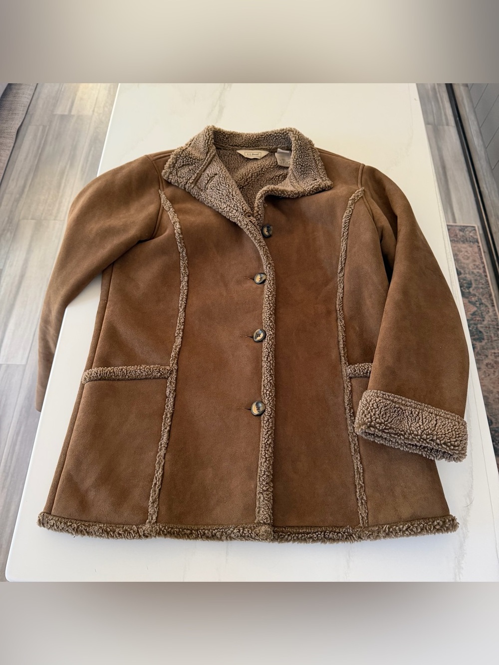 L.L. Bean Sherpa Lined Women’s Faux Suede Rancher Jacket
